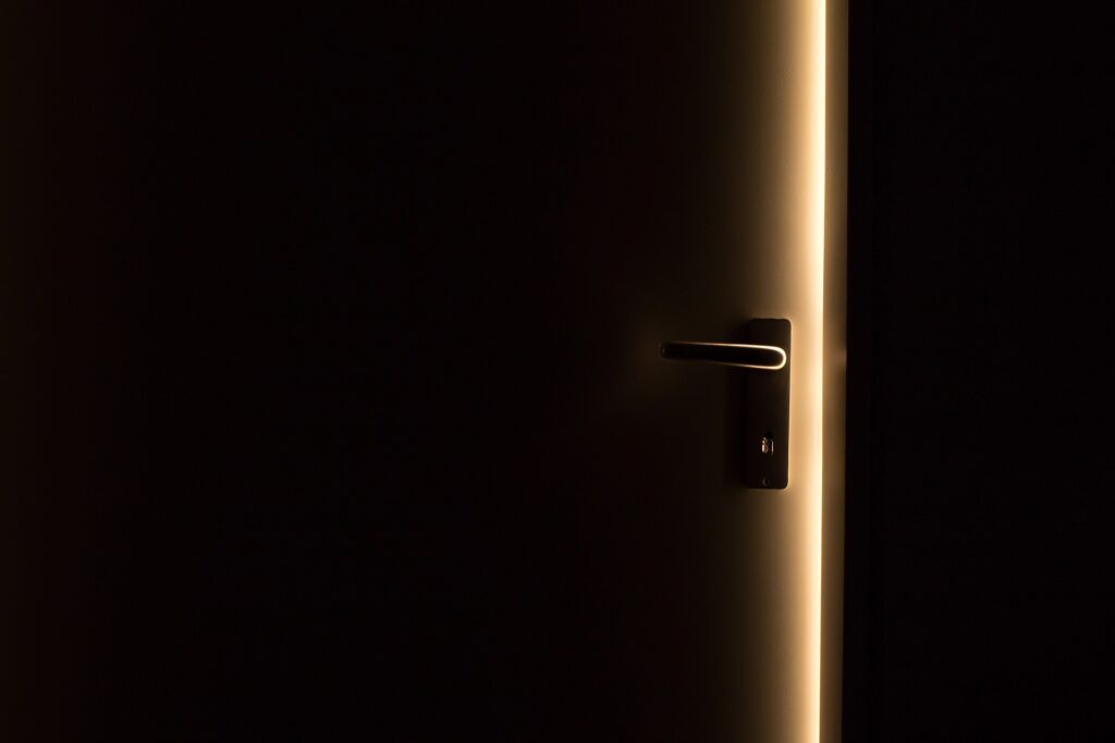 door left slightly open