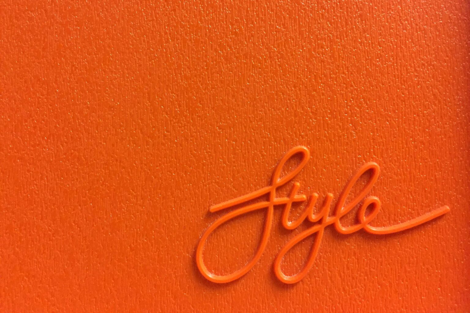 style on orange background