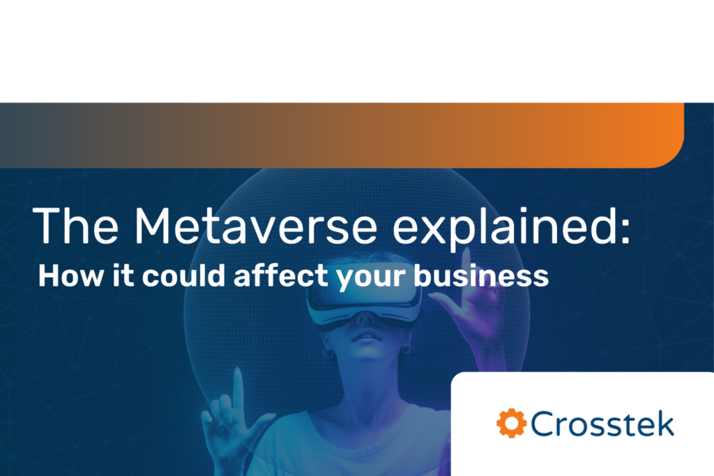 graphical thumbnail reading "the metaverse explained" and Crosstek's logo
