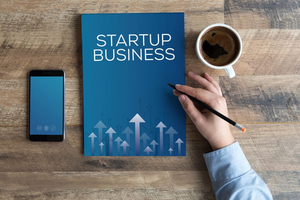 startup business book on an office desk